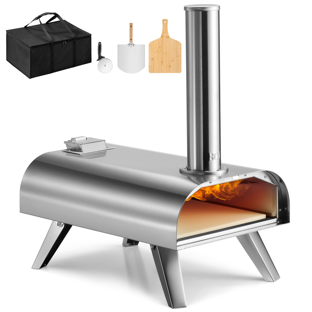 Vonhaus Pizza Oven For Outdoor Tabletop With Accessories Silver